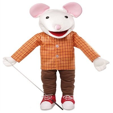 25" Mouse w/Sneakers, Full Body, Ventriloquist Style, Animal Puppet