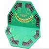Deluxe Folding Poker and Blackjack Combo Table Top with Case - Inlcudes Bonus Deck of Cards! (GREEN FELT) view 1