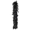 Black Fantasy Deluxe Feather Boa - 72'', 1 Piece - Elegant Iridescent Costume Accessory for Hollywood Starlet Look view 1