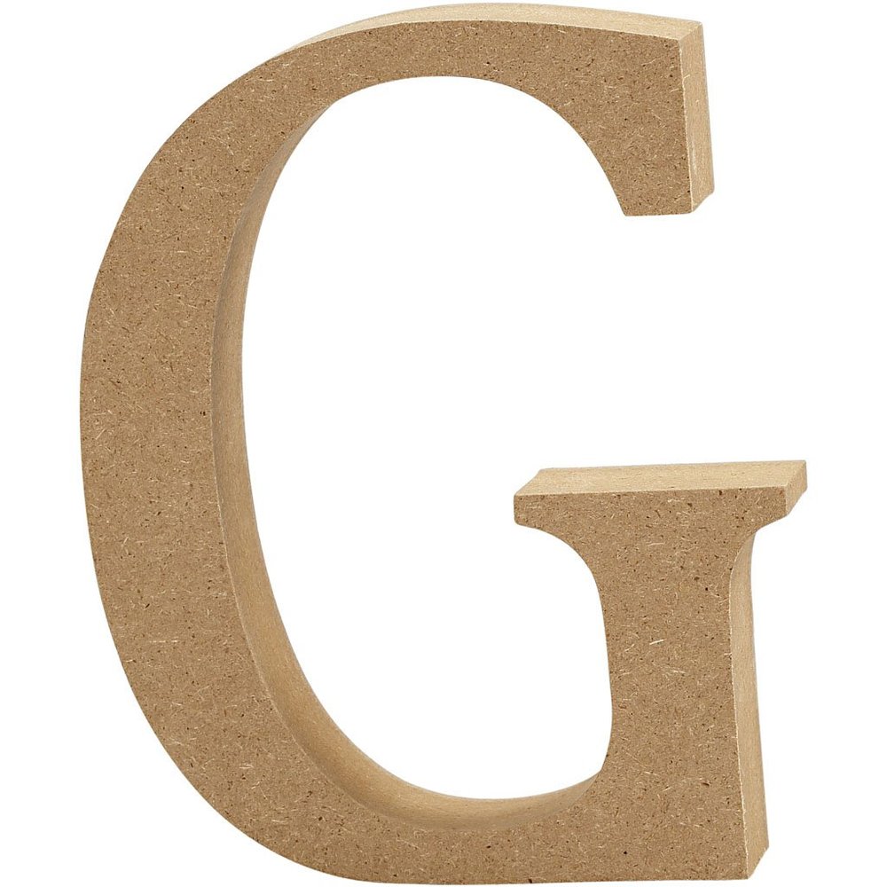 Creativ "g" Mdf Letter, Brown, 13 x 2cm