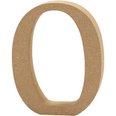 Creativ "o" Mdf Letter, Brown, 13 x 2cm