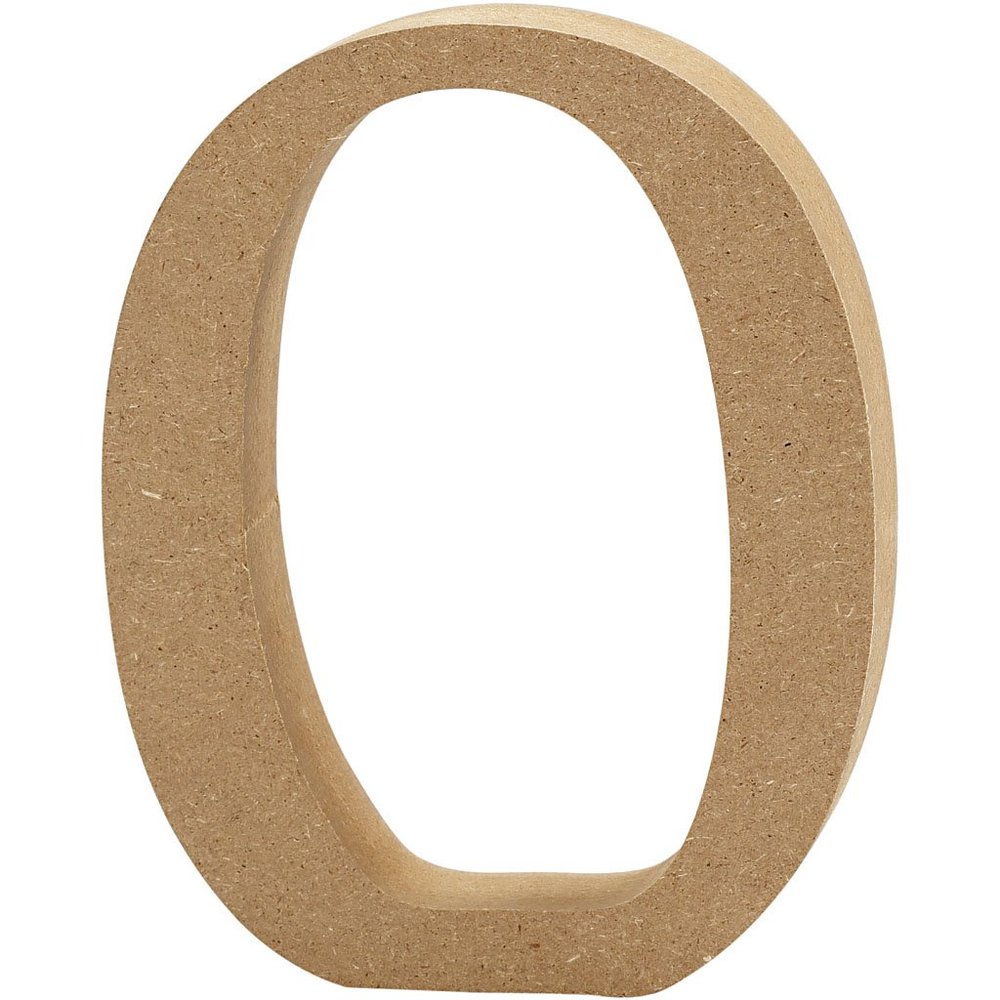 Creativ "o" Mdf Letter, Brown, 13 x 2cm