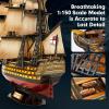CubicFun 3D Puzzles Large HMS Victory Vessel Ship Sailboat Model Kits for Adults and Teens Toys, 189 Pieces, T4019h view 4