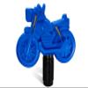 American Swing Spring Rider Roto-Molded Motorcycle Blue view 2
