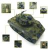 fisca Remote Control Tank, 2.4Ghz 15 Channel 1/20 Sherman M4A3 Main Battle RC Tank that Shoot BBS Airsoft for Kids Age 10 11 12-16 Year Old view 3