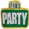 20" Let's Party! Green & Yellow Sign Pinata Street Sign Birthday Party Supplies Decorations view 1