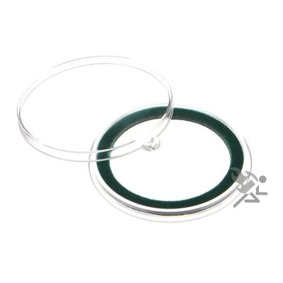 (10) Air-tite 39mm Green Velour Colored Ring Coin Holder Capsules with Loop Holders for 1oz Silver & Copper Rounds Casino Chips