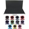 1000 Chip Eclipse Laser Clay 14gm Poker Set with Aluminum Case - Includes 3 Bonus Dealer Buttons! view 1
