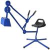 Childrensneeds.com Sand Digger Toy Backhoe for Kids (Ride On) Outdoor Digging Excavator Scooper for Dirt, Snow, Beach, Sandbox | Heavy-Duty Metal, 2-Hand Operation, 360 Swivel Seat | Ages 3+ (Blue) view 1