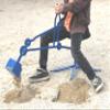 Childrensneeds.com Sand Digger Toy Backhoe for Kids (Ride On) Outdoor Digging Excavator Scooper for Dirt, Snow, Beach, Sandbox | Heavy-Duty Metal, 2-Hand Operation, 360 Swivel Seat | Ages 3+ (Blue) view 3