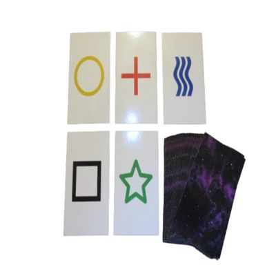 1PK E02C Low Cost Zener Style UNMARKED ESP Testing Cards - not Marked - not a Magic Trick