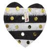 17" Wedding Heart Pinata Black White & Gold Color Wedding Party Supplies Bride To Be 20th 30th 40th 50th 60th Birthday Pinata view 1