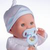 15" Realistic Soft Body Baby Doll with Open/Close Eyes | JC Toys - Berenguer Boutique | 10 Piece Gift Set with Bottle, Rattle, Pacifier & Accessories | Blue | Ages 2+ view 2