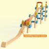 ORBRIUM Premium Wooden Train Ascending Tracks, Pack of 8 Wooden Train Tracks Accessories for Toy Train Set Compatible with All Major Railways Thomas, Brio, IKEA, Melissa and Doug view 3