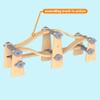 ORBRIUM Premium Wooden Train Ascending Tracks, Pack of 8 Wooden Train Tracks Accessories for Toy Train Set Compatible with All Major Railways Thomas, Brio, IKEA, Melissa and Doug view 4