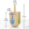 Zion Judaica Large Wood Dreidels Hanukkah Toy Bulk Pack Ziplock Bag 3" Wooden Driedels Natural Wood Spinning Top Dreidlech w/Hebrew Letters and English Transliteration Traditional Chanukah Game 25-PK view 2