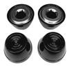 Quadrapoint Hub Cap Replacement Compatible with Popular Red Wagon Brand, Steel & Wood Wagons 1/2" NEW Black (NOT for Plastic or Folding or Little Wagons Model W5, Please Read Product Description) view 1