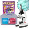 AmScope 1200X 48-pcs Kids Student Beginner Microscope Kit with Slides, LED Light, Carrying Box and Book The World of The Microscope view 1