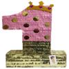 APINATA4U Large Pink & Gold Number One Pinata with Tiara 20" Tall Princess Party First Birthday Party Supplies Decorations 1st view 1