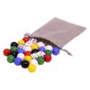Game Bag of 24 Large Glass Marbles (18mm Diameter) and 6 Dice for Aggravation Game view 2