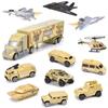 12 PCS Military Plastic Army Men Vehicles Toy Playset - Includes Stealth Bomber, Tanks, Helicopter, Fighter Jets and More for Kids, Boys view 1