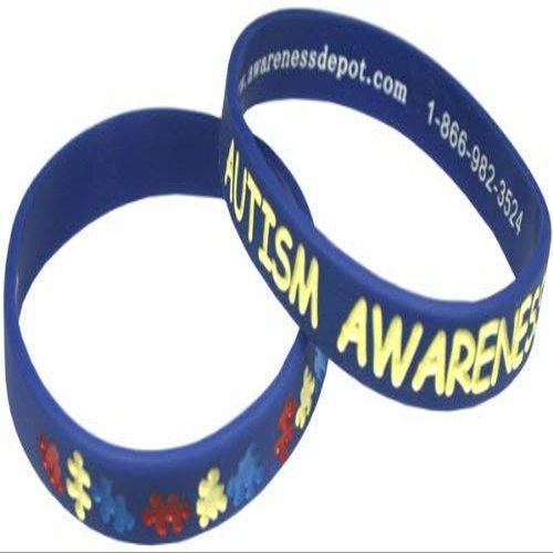 Americas & Americas Inc. Autism Awareness Puzzle Piece Bracelets Fundraiser 100 Pack Adult Size