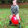 AppleRound Space Hopper Ball with Air Pump, 18in/45cm Diameter for Age 3-7, Kangaroo Bouncer, Hippity Hoppity Hop Ball for Children, Plain Color (Red) view 4