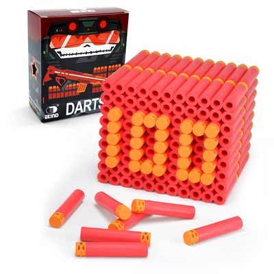EKIND 100 Pcs Waffles Darts Refill Pack Foam Bullet Compatible for NERF N-Strike Series Blaster (Red)