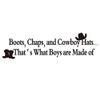 Boots Chaps and Cowboy Hats Vinyl Nursery Wall Decal Boys Nursery Wall Sticker Wall Graphic Wall Mural Home Art Decoration White view 3