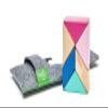 6 Piece Tegu Pocket Pouch Prism Magnetic Wooden Block Set, Blossom view 1