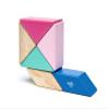 6 Piece Tegu Pocket Pouch Prism Magnetic Wooden Block Set, Blossom view 4