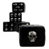 Atlantic Collectibles Large Decorative 1.5" Cube Skull Face Gaming Dice Set of 6 Matte Black Finish view 3