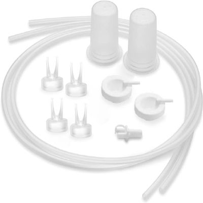 Ameda HygieniKit Spare Parts Kit for Breast Pump | 4 Valves, 2 Silicone Tubing, 2 Silicone Diaphragms, 2 Adapter Caps, 1 Tubing Adapter | Compatible with Ameda HygieniKit Milk Collection Systems