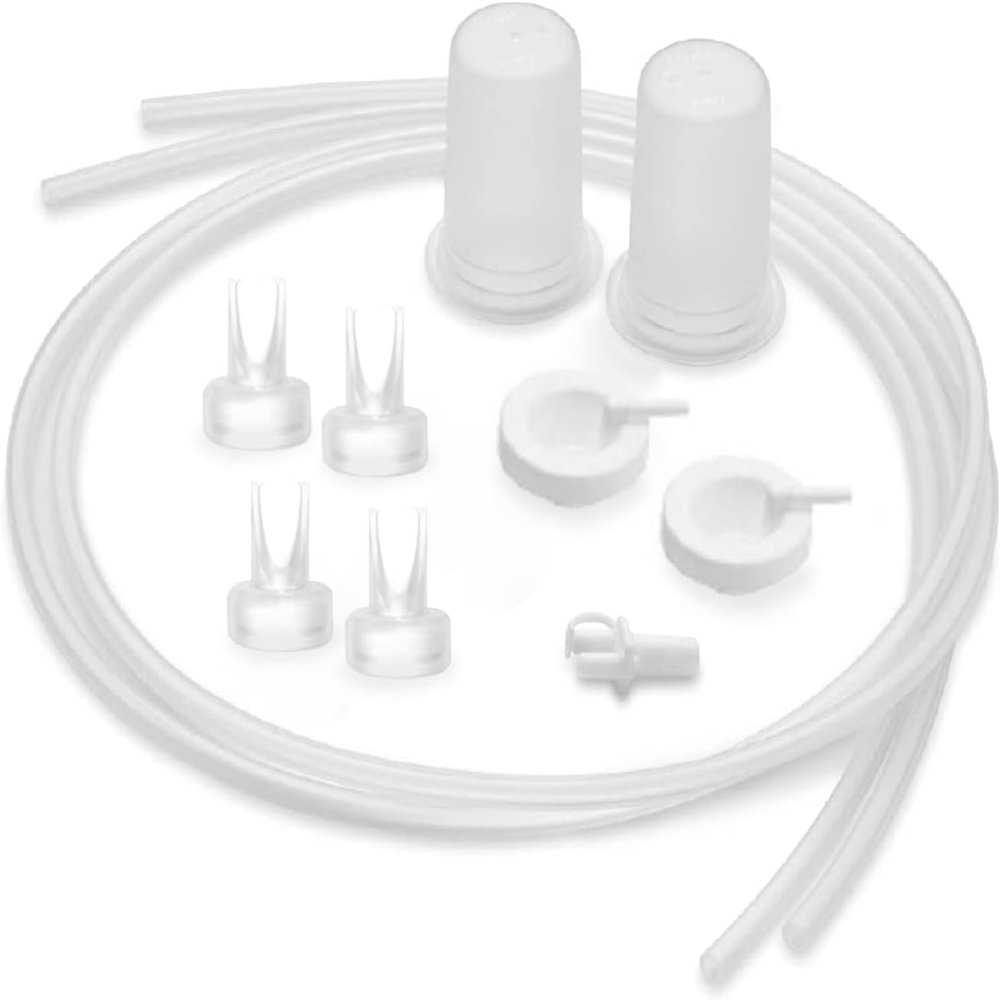 Ameda HygieniKit Spare Parts Kit for Breast Pump | 4 Valves, 2 Silicone Tubing, 2 Silicone Diaphragms, 2 Adapter Caps, 1 Tubing Adapter | Compatible with Ameda HygieniKit Milk Collection Systems