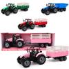 Toyland Friction Powered Farm Tractor with Trailer - Childrens Farm Toys (Pink Tractor & Trailer) view 1