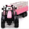 Toyland Friction Powered Farm Tractor with Trailer - Childrens Farm Toys (Pink Tractor & Trailer) view 2