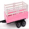Toyland Friction Powered Farm Tractor with Trailer - Childrens Farm Toys (Pink Tractor & Trailer) view 3