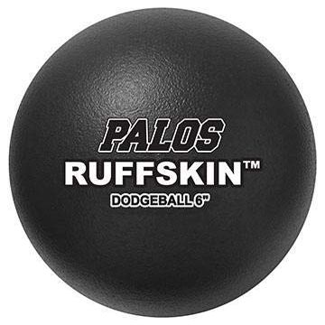 Palos RuffSKIN - 6" Black Dodgeballs - Medium Bounce, Soft Foam Center, Great for Any Throwing Game in PE Class | Set of 6-2 Yr. Guarantee