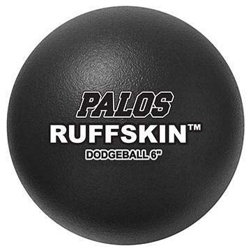 Palos RuffSKIN - 6" Black Dodgeballs - Medium Bounce, Soft Foam Center, Great for Any Throwing Game in PE Class | Set of 6-2 Yr. Guarantee