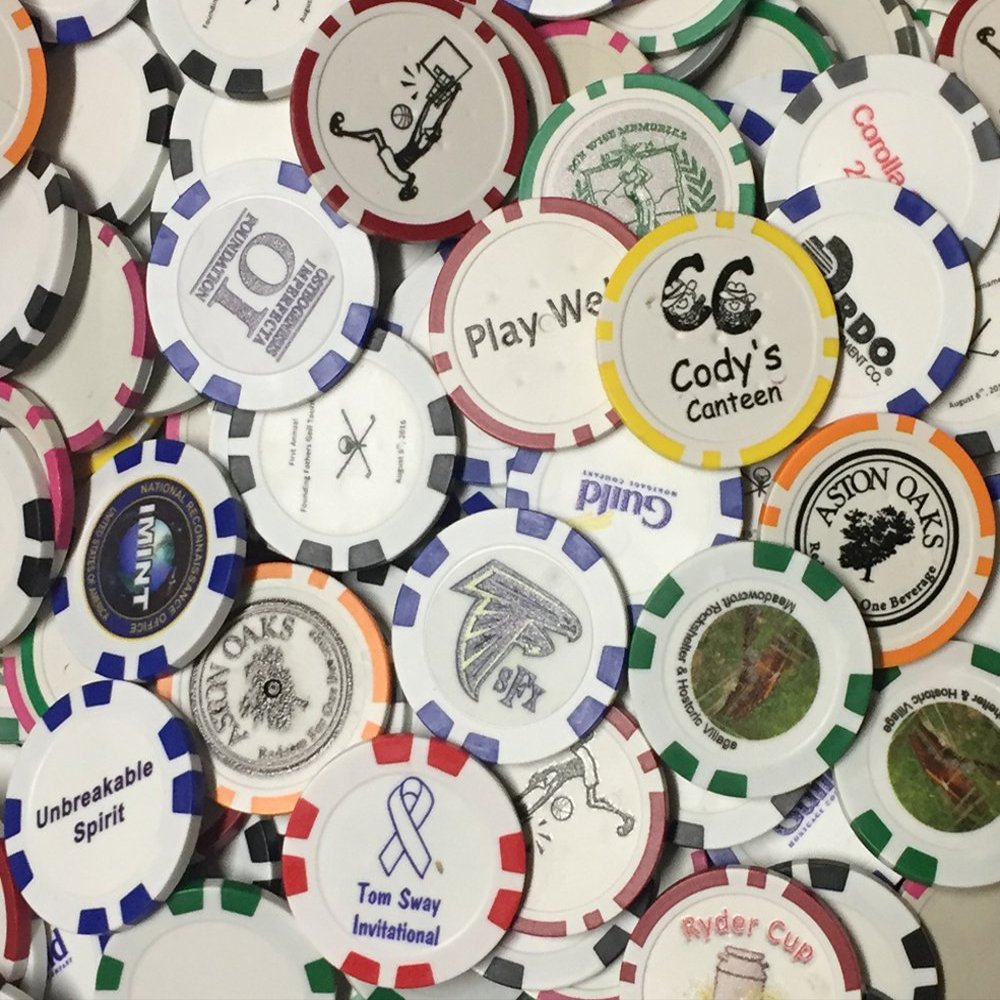 Overrun and Misprinted Poker Chips, New and Unused! 100 Count!