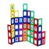Playmags Magnetic Tile Building Set: Exclusive Educational Clickins  80-Pc. Kit: 40 Super Strong Clear Color Magnet Tiles Windows & 40 Letters & Numbers  Stimulate Creativity & Brain Development view 1