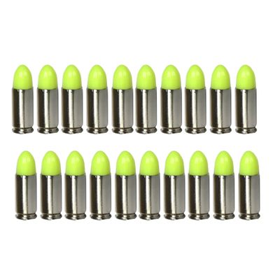 ST Action Pro 9mm Dummy Rounds 20 Pack Inert Training Ammunition for Dry Fire, Malfunction Drills & Classroom Use Nickel Casing, UV Reactive, Veteran-Owned, Assembled in USA Safe & Reusable