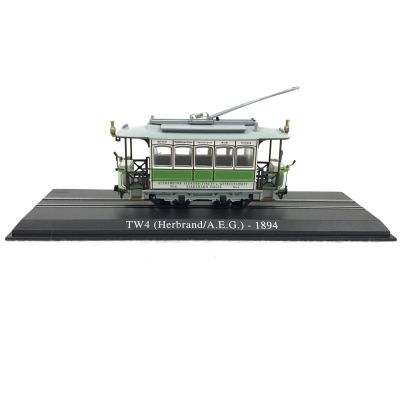 Atlas Limited Edition 1:87 Scale TW4 Herbrand A.E.G 1894 Tram Model (Colour Green White)
