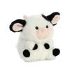 Aurora Playful Rolly Pet Daisy Cow Stuffed Animal - Compact Size for On-The-Go Fun - for Adults, Kids, Birthdays, and Anniversaries - White 5.5 Inches view 4