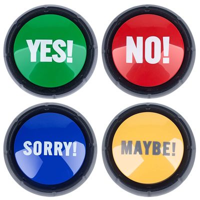 MyMealivos Set of 4, The NO, YES, Sorry and Maybe Buttons
