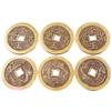6pcs Chinese Fortune Coins-feng Shui Dragon-Phoenix Fortune Coins + Gift Bag Y1125 view 1