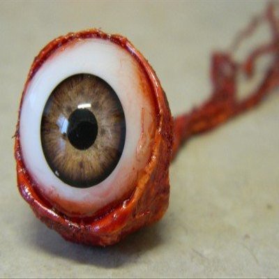 Dead Head Props Premium Life Siz Ripped Out Eyeball Movie Quality Prop Halloween Prop Horror Prop - Light Brown