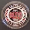MRC POKER Hand Painted Poker Card Guard Protector - Texas Hold'em Poker Silver view 1
