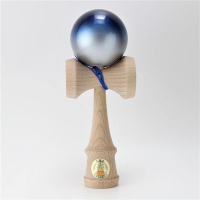 Yamagata Koubou No-1343 Japan Kendama Association Certified Competition Kendama, Ozora, Premium Blue & Silver