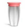 Munchkin Stainless Steel Sippy Cups for Toddlers 1-3, Spill Proof Miracle 360 Cup, Insulated, 10 Ounce, Pink view 1